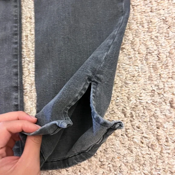 FITJEANS grey Straight Leg Jeans size Small authentic elastic denim designer - Picture 5 of 6